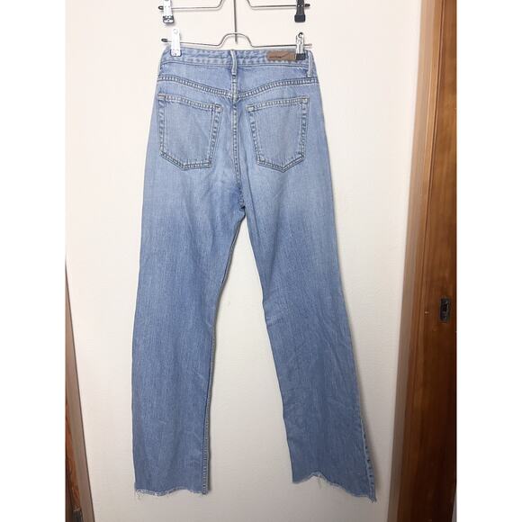 GRLFRND Carla Wide Leg Flare Distressed Jeans Women’s Sz 27 Gonna Fly Now - Picture 7 of 10